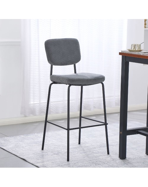 Sgabello imbottito Juno grigio scuro 43x52,5x111H – Il comfort in stile industriale