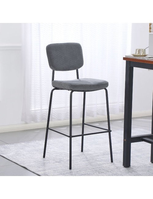 Sgabello imbottito Juno grigio scuro 43x52,5x111H – Il comfort in stile industriale