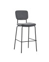 Sgabello imbottito Juno grigio scuro 43x52,5x111H – Il comfort in stile industriale