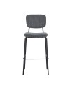 Sgabello imbottito Juno grigio scuro 43x52,5x111H – Il comfort in stile industriale