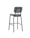 Sgabello imbottito Juno grigio scuro 43x52,5x111H – Il comfort in stile industriale