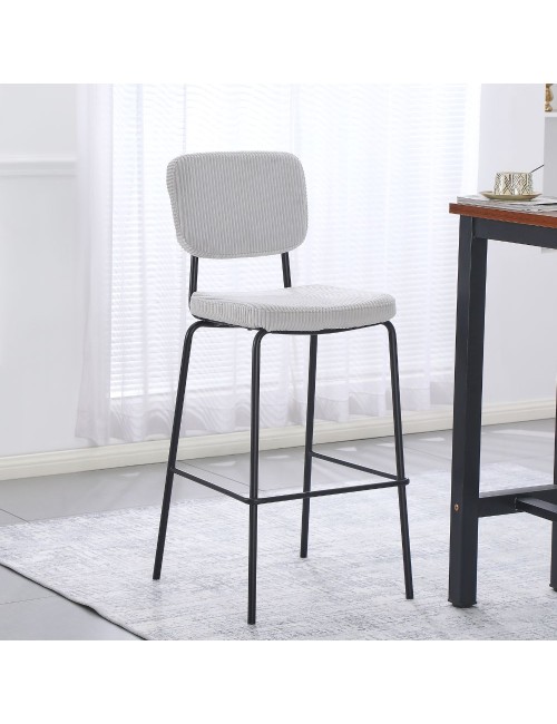 Sgabello imbottito Juno grigio chiaro 43x52,5x111H – Il comfort in stile industriale