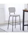 Sgabello imbottito Juno grigio chiaro 43x52,5x111H – Il comfort in stile industriale