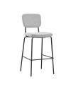Sgabello imbottito Juno grigio chiaro 43x52,5x111H – Il comfort in stile industriale