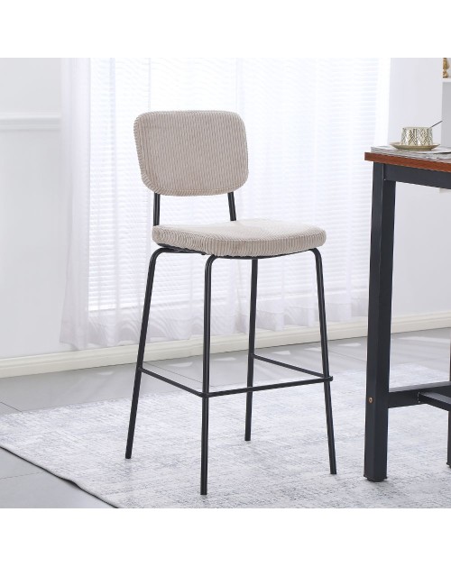 Sgabello imbottito Juno taupè 43x52,5x111H – Il comfort in stile industriale