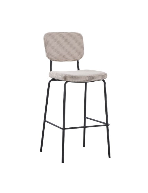 Sgabello imbottito Juno taupè 43x52,5x111H – Il comfort in stile industriale