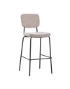 Sgabello imbottito Juno taupè 43x52,5x111H – Il comfort in stile industriale