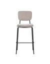 Sgabello imbottito Juno taupè 43x52,5x111H – Il comfort in stile industriale