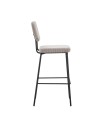 Sgabello imbottito Juno taupè 43x52,5x111H – Il comfort in stile industriale