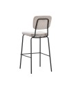 Sgabello imbottito Juno taupè 43x52,5x111H – Il comfort in stile industriale