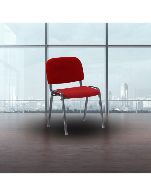 Sedia ufficio impilabile HI01R colore rosso