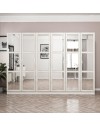 Armadio Kale 6 ante battenti bianco con specchi 270x52x190H – Eleganza e capienza