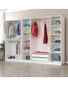Armadio Kale 6 ante battenti bianco con specchi 270x52x190H – Eleganza e capienza