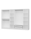 Armadio Kale 6 ante battenti bianco con specchi 270x52x190H – Eleganza e capienza