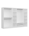 Armadio Kale 6 ante battenti bianco con specchi 270x52x190H – Eleganza e capienza