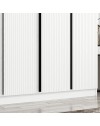 Armadio Kale 6 ante battenti effetto cannettato bianco 270x52x210H – Eleganza e capienza