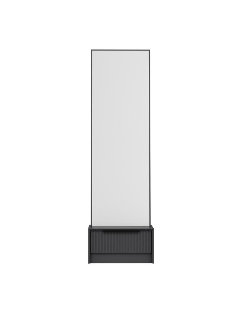 Specchio Kale con base cassetto antracite 54x45x178H