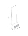 Specchio Kale con base cassetto antracite 54x45x178H