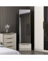 Specchio Kale con base cassetto cashmere 54x45x178H