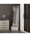 Specchio Kale con base cassetto cashmere 54x45x178H