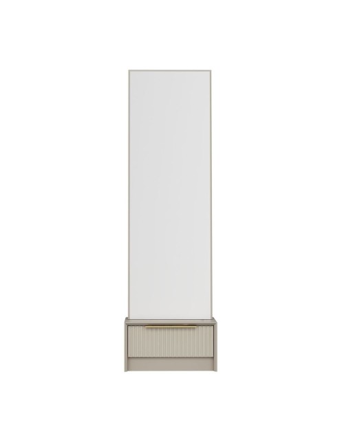 Specchio Kale con base cassetto cashmere 54x45x178H