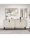 Madia Prime colore cashmere 180x45x80H con due specchi a parete