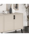 Madia Prime colore cashmere 180x45x80H con due specchi a parete
