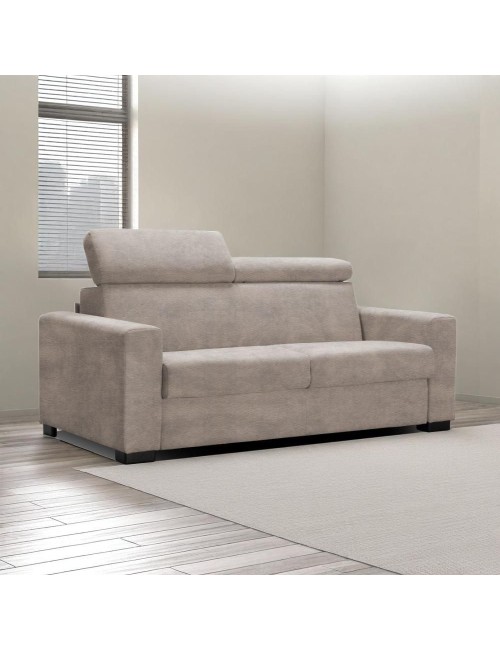Divano Letto Pisa 3 Posti in Nabuk Tortora 220x99x93H – Eleganza e Funzionalità per il Tuo Relax