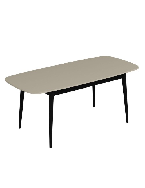 Tavolo allungabile Prime top cashmere e gambe nere 160x90x77H