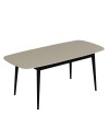 Tavolo allungabile Prime top cashmere e gambe nere 160x90x77H