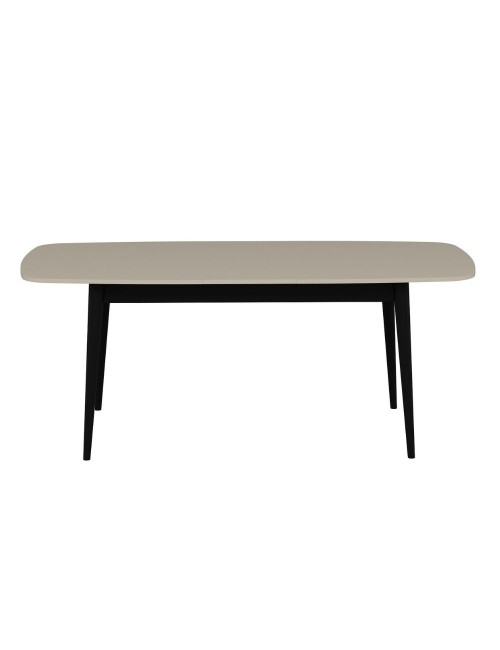 Tavolo allungabile Prime top cashmere e gambe nere 160x90x77H