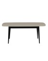 Tavolo allungabile Prime top cashmere e gambe nere 160x90x77H