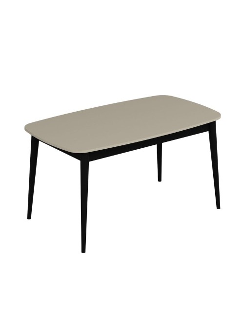 Tavolo allungabile Prime top cashmere e gambe nere 160x90x77H