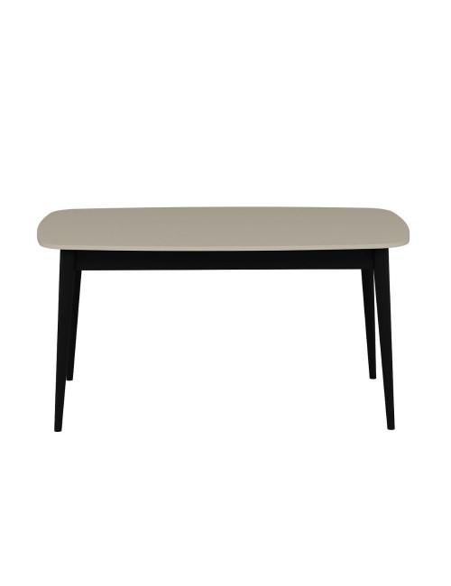 Tavolo allungabile Prime top cashmere e gambe nere 160x90x77H