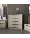 Cassettiera 4 cassetti incassati Kale cashmere effetto cannettato 72x42x77H