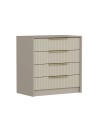 Cassettiera 4 cassetti incassati Kale cashmere effetto cannettato 72x42x77H