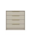 Cassettiera 4 cassetti incassati Kale cashmere effetto cannettato 72x42x77H