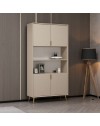 Credenza alta Kale effetto cannettato cashmere 90x35x180H – Eleganza Verticale