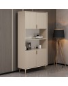 Credenza alta Kale effetto cannettato cashmere 90x35x180H – Eleganza Verticale