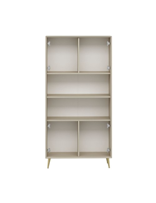 Credenza alta Kale effetto cannettato cashmere 90x35x180H – Eleganza Verticale