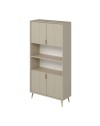 Credenza alta Kale effetto cannettato cashmere 90x35x180H – Eleganza Verticale