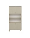 Credenza alta Kale effetto cannettato cashmere 90x35x180H – Eleganza Verticale