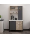 Mobile multiuso Andy rovere antracite 94x50x180H – Funzionalità e stile per ogni spazio