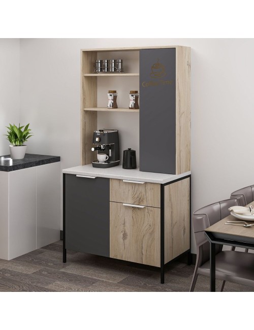 Mobile multiuso Andy rovere antracite 94x50x180H – Funzionalità e stile per ogni spazio