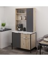 Mobile multiuso Andy rovere antracite 94x50x180H – Funzionalità e stile per ogni spazio