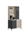 Mobile multiuso Andy rovere antracite 94x50x180H – Funzionalità e stile per ogni spazio