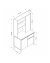 Mobile multiuso Andy rovere antracite 94x50x180H – Funzionalità e stile per ogni spazio