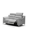 Divano Egeo 2 Posti con 2 Recliner Elettrici in Tessuto Grigio 174x97x96 – Comfort e Design Moderno