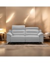 Divano Egeo 3 Posti con 2 Recliner Elettrici in Tessuto Grigio 214x97x96 – Comfort e Design Moderno