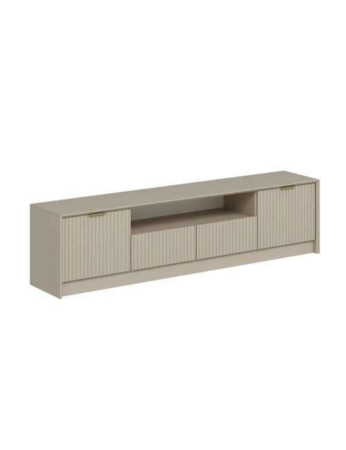 Porta TV Kale cashmere effetto cannettato 180x35x45H